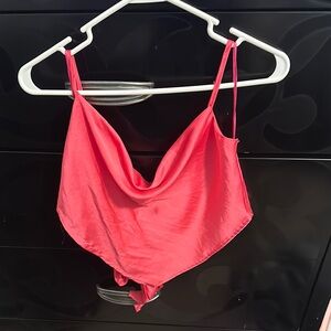 Vibrant Pink Cowl Neck Camisole